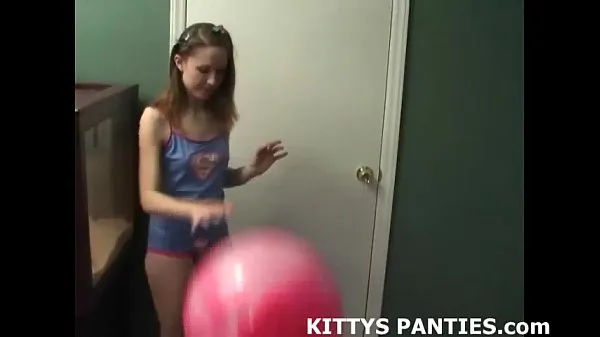 Hot 18yo Kitty playing with a puzzle in a miniskirt cool Videos