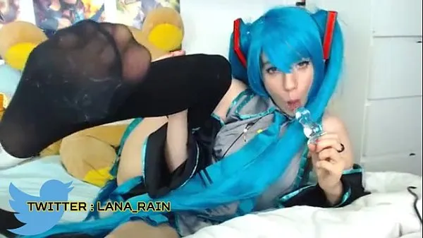 Hot Cosplayer Lana Rain Fucks Herself With A Dildo As Vocaloid cool Videos