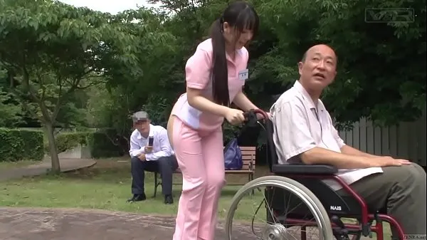 Hot Subtitled bizarre Japanese half naked caregiver outdoors cool Videos