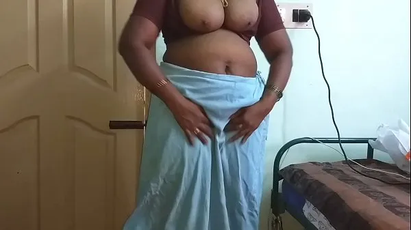 Hot desi indian tamil telugu kannada malayalam hindi horny cheating wife vanitha wearing grey colour saree showing big boobs and shaved pussy press hard boobs press nip rubbing pussy masturbation cool Videos