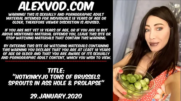 Hot Hotkinkyjo tons of brussels sprouts in ass hole & prolapse cool Videos