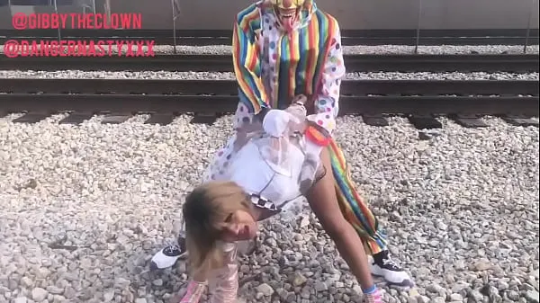 Hot Clown fucks girl on train tracks cool Videos