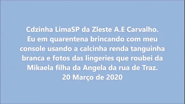 Cdzinha LimaSP con tanga de encaje blanco de Mikaela para sentarse en mi consola de cuarentena 2020vídeos interesantes