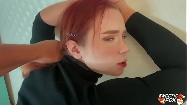 Man Facefuck, Rough Pussy Fuck of Obedient Redhead and Cum on Tits Video thú vị hấp dẫn