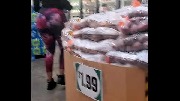 Thick juicy slut let's me film her ass while shopping Video keren yang keren