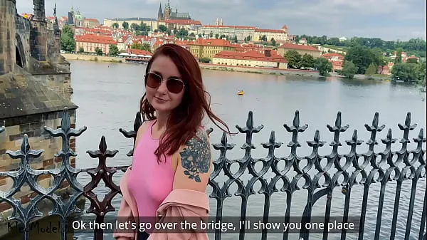 Czech Pickup Redhead Turista russo Pompino e sesso in pubblico KleoModelVideo interessanti