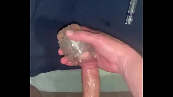Solo Male edging and cumming with a fleshlight quickshot Video sejuk panas