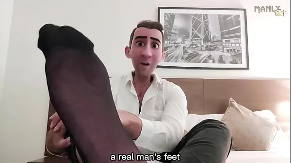 Worshiping a big gay daddies sexy sheer socked feet while he masturbates with his hard white cock just don't let his wife find out مقاطع فيديو رائعة