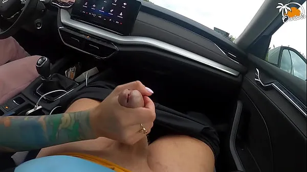 Hot Lucky man gets handjob on highway cool Videos